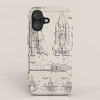 Nasa Space Shuttle Patent - Nasa Shuttle Art - Antique iPhone Case Gallery Image 1