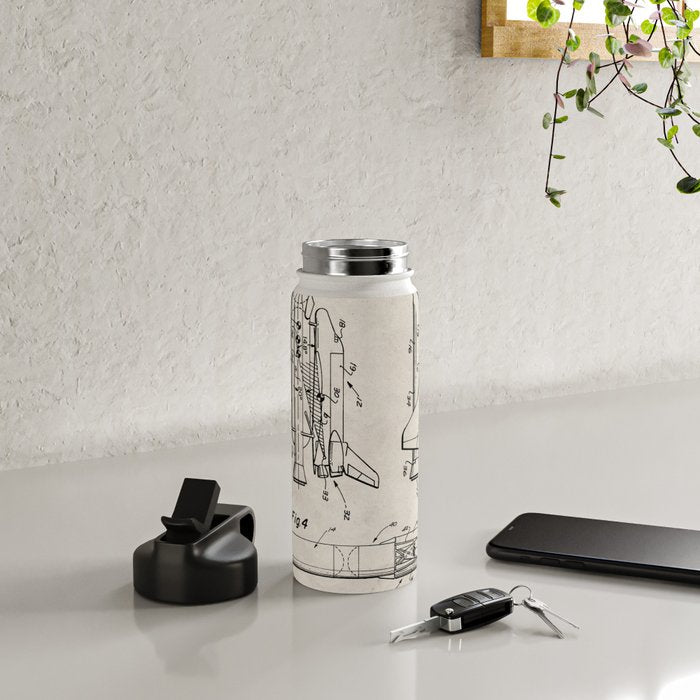 Nasa Space Shuttle Patent - Nasa Shuttle Art - Antique Water Bottle Gallery Image 4