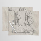 Nasa Space Shuttle Patent - Nasa Shuttle Art - Antique Placemat Gallery Image 1
