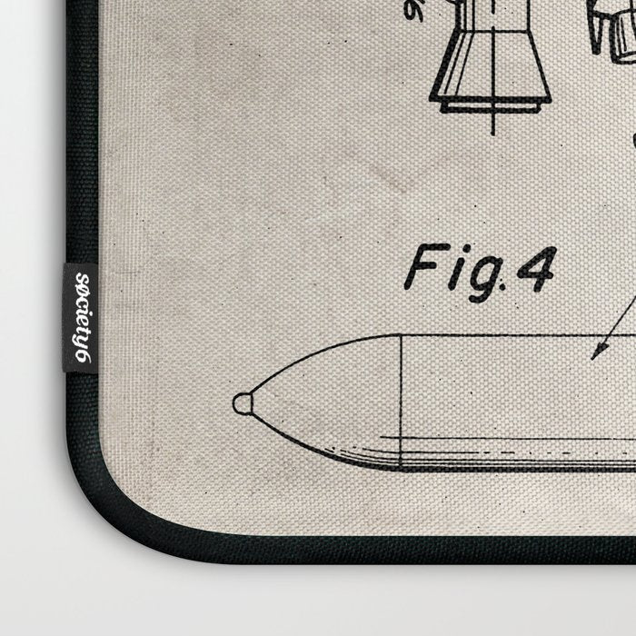 Nasa Space Shuttle Patent - Nasa Shuttle Art - Antique Laptop Sleeve Gallery Image 3