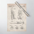 Nasa Space Shuttle Patent - Nasa Shuttle Art - Antique Wrapping Paper Gallery Image 1