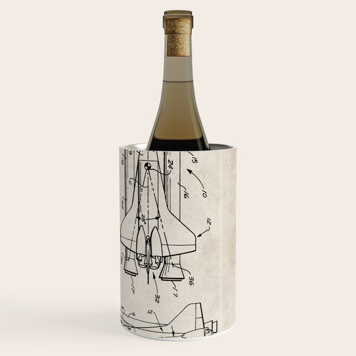 Nasa Space Shuttle Patent - Nasa Shuttle Art - Antique Wine Chiller Gallery Image 3