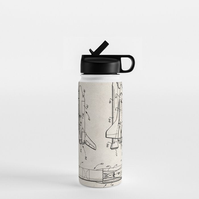 Nasa Space Shuttle Patent - Nasa Shuttle Art - Antique Water Bottle Gallery Image 1