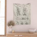 Nasa Space Shuttle Patent - Nasa Shuttle Art - Antique Wall Tapestry Gallery Image 2