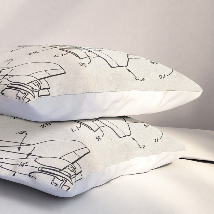 Nasa Space Shuttle Patent - Nasa Shuttle Art - Antique Pillow Sham Gallery Image 3