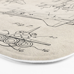 Nasa Space Shuttle Patent - Nasa Shuttle Art - Antique Bath Mat Gallery Image 3