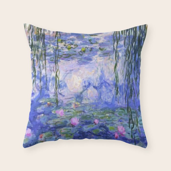 Claude Monet Water Lilies Throw Pillow Gallery Image 6