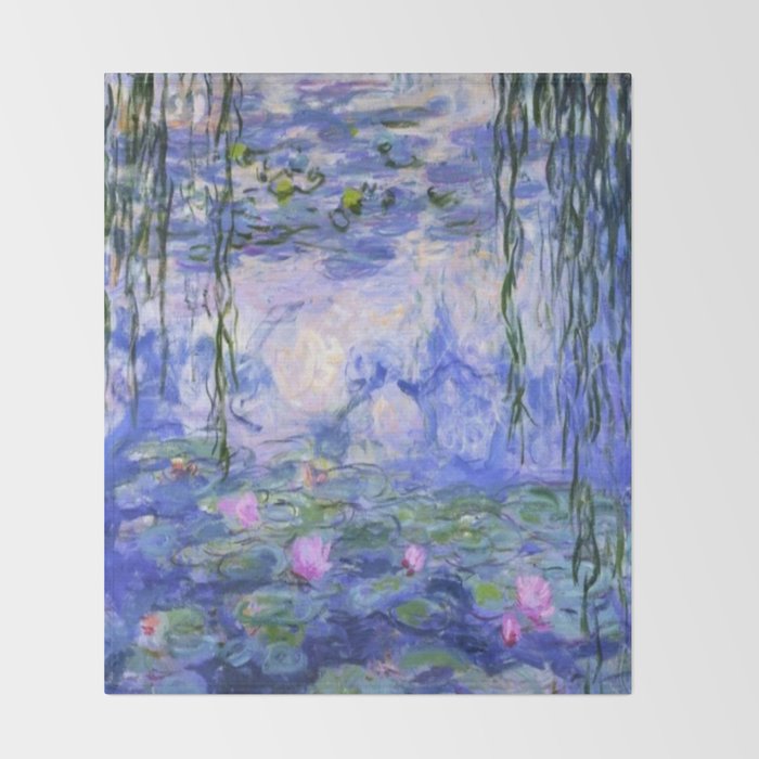 Claude Monet Water Lilies Throw Blanket Gallery Image 2