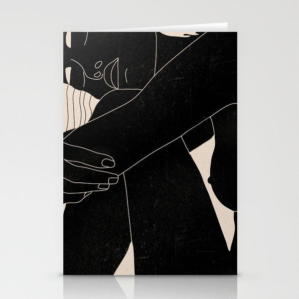 Abstract Art Nude Woman 5 Stationery Card Gallery Image 1
