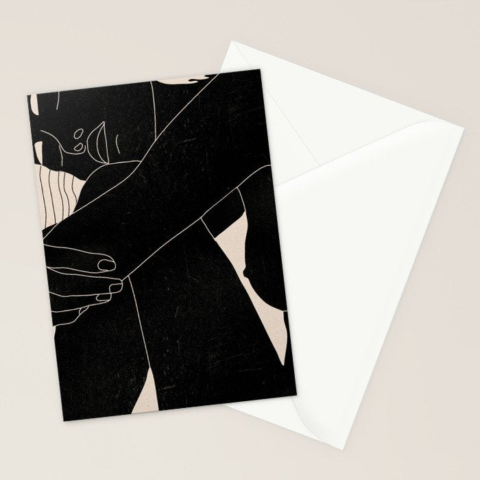 Abstract Art Nude Woman 5 Stationery Card Gallery Image 2