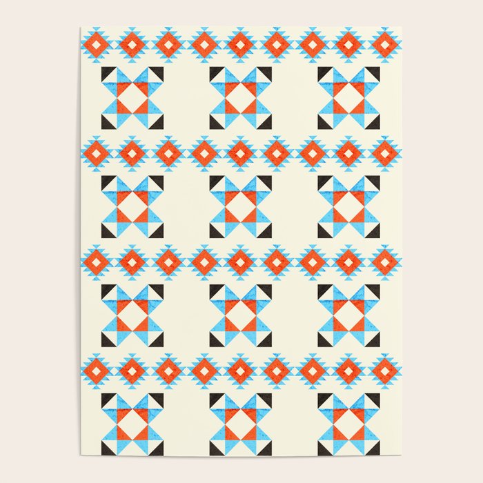 geometry navajo pattern no2 Poster Gallery Image 1