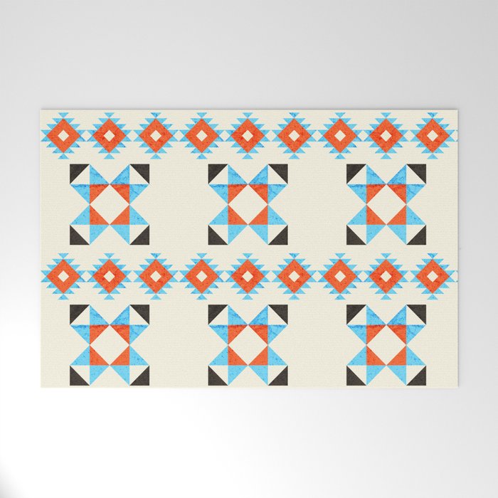 geometry navajo pattern no2 Welcome Mat Gallery Image 1