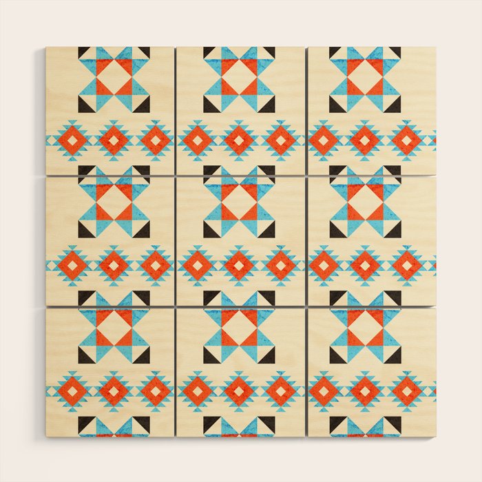 geometry navajo pattern no2 Wood Wall Art Gallery Image 1