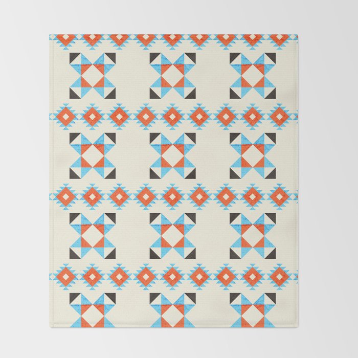 geometry navajo pattern no2 Throw Blanket Gallery Image 2