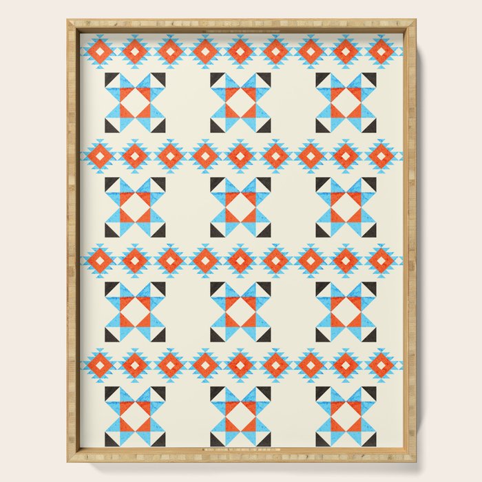 geometry navajo pattern no2 Serving Tray Gallery Image 1
