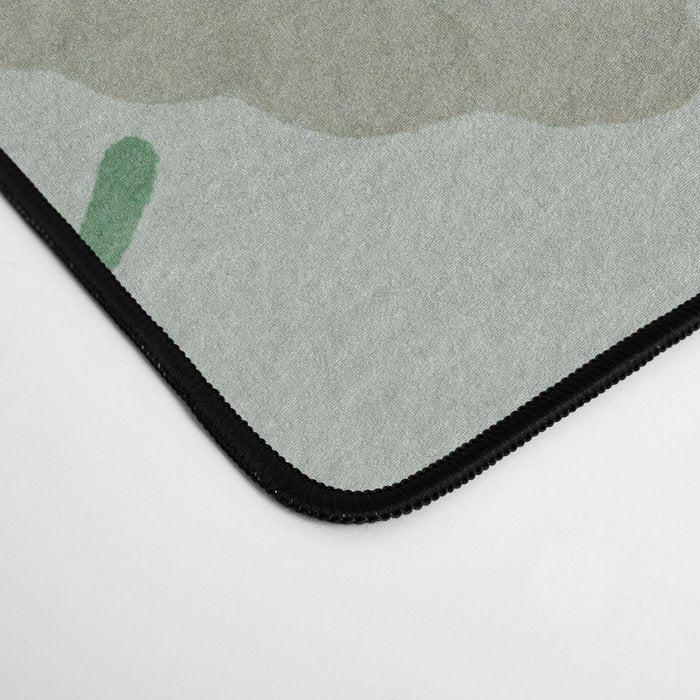 Peacock and Flower - Pink and Sage Desk Mat Gallery Image 4