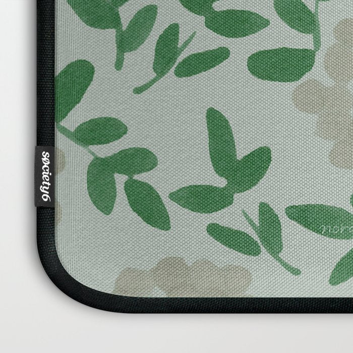 Peacock and Flower - Pink and Sage Laptop Sleeve Gallery Image 3