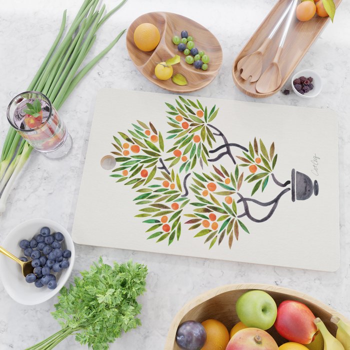 Bonsai Tree - Orange Fruit Cutting Board Gallery Image 2