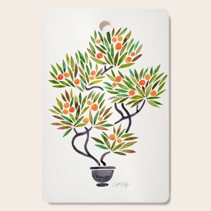 Bonsai Tree - Orange Fruit Cutting Board Gallery Image 1