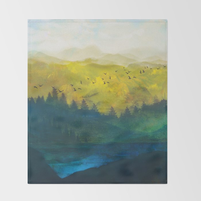 Mountain Lake Throw Blanket Gallery Image 2