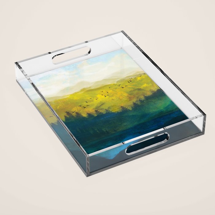 Mountain Lake Acrylic Tray Gallery Image 1