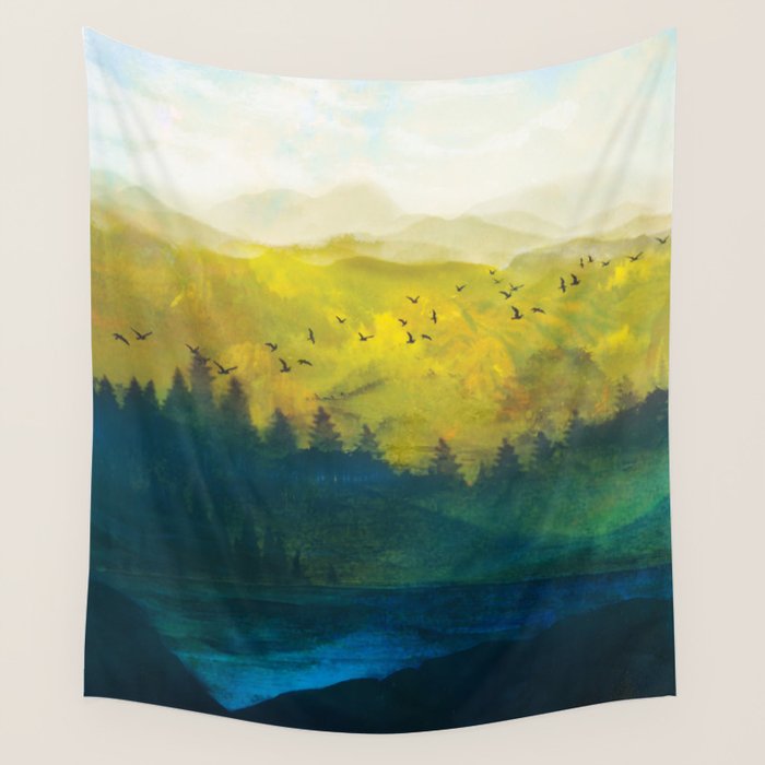 Mountain Lake Wall Tapestry Gallery Image 4