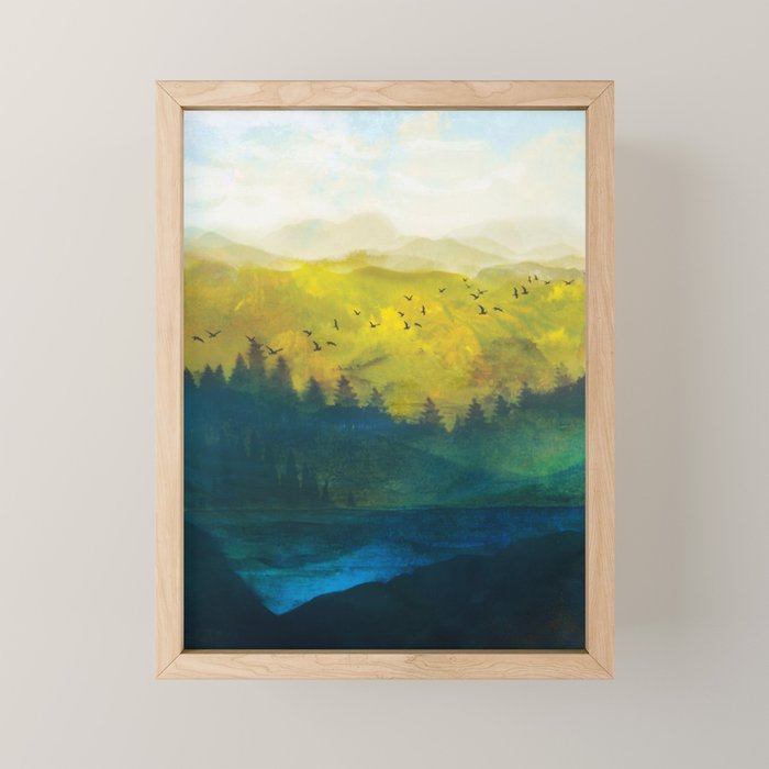 Mountain Lake Mini Art Print Gallery Image 1