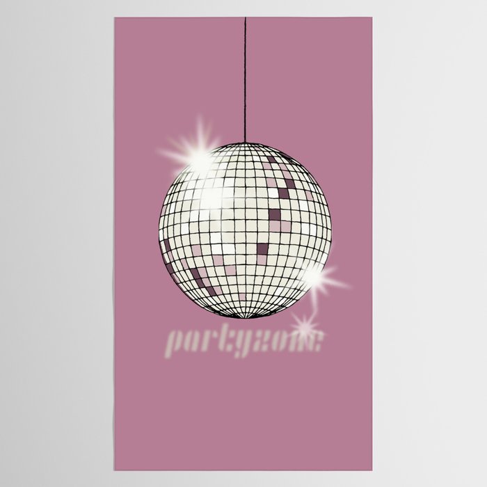 Celebrate the 80s Partyzone pink Tablecloth Gallery Image 2