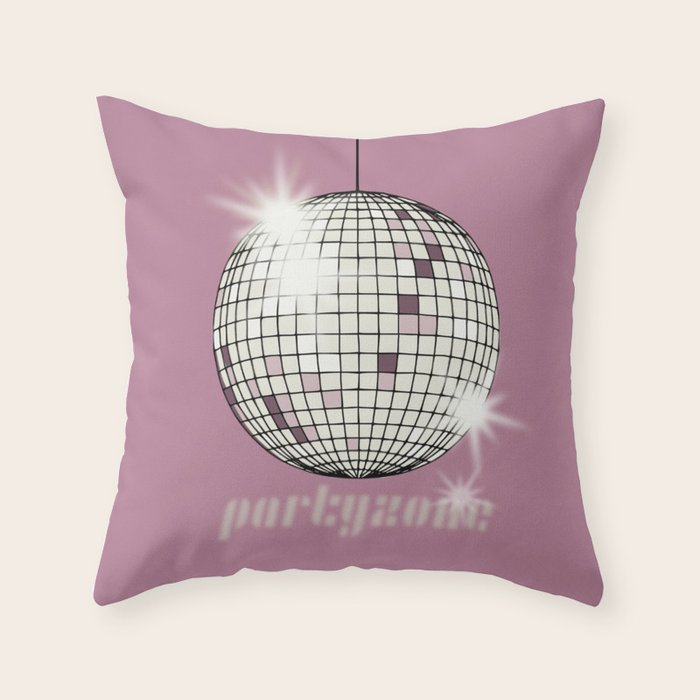 Celebrate the 80s Partyzone pink Throw Pillow Gallery Image 1