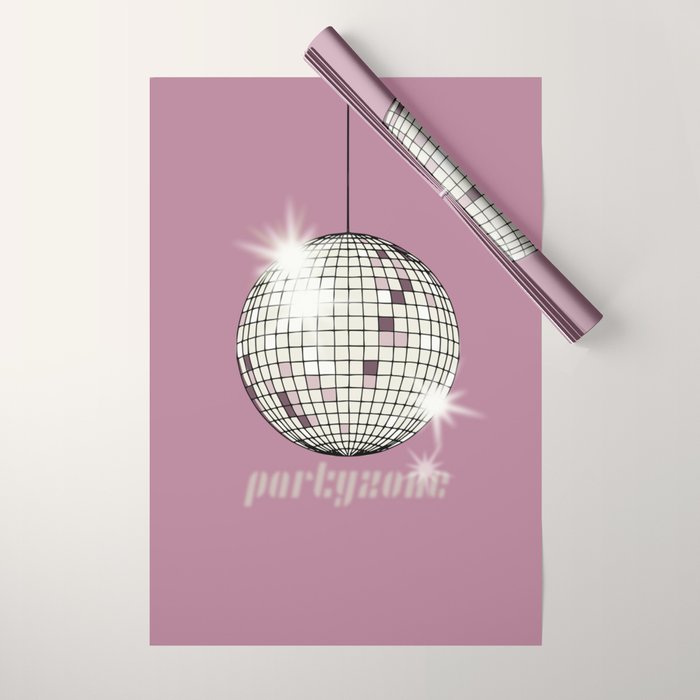 Celebrate the 80s Partyzone pink Wrapping Paper Gallery Image 1