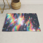 Celestial Rainbow Drift Abstract Space Prism Light and Ethereal Glow Rug Gallery Image 1