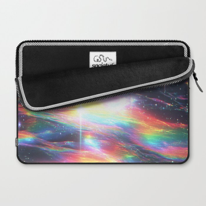 Celestial Rainbow Drift Abstract Space Prism Light and Ethereal Glow Laptop Sleeve Gallery Image 2