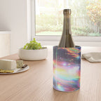 Celestial Rainbow Drift Abstract Space Prism Light and Ethereal Glow Wine Chiller Gallery Image 4