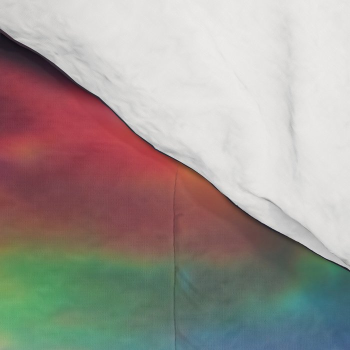 Celestial Rainbow Drift Abstract Space Prism Light and Ethereal Glow Comforter Gallery Image 4