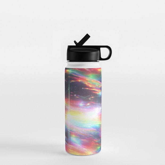 Celestial Rainbow Drift Abstract Space Prism Light and Ethereal Glow Water Bottle Gallery Image 1