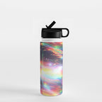 Celestial Rainbow Drift Abstract Space Prism Light and Ethereal Glow Water Bottle Gallery Image 1