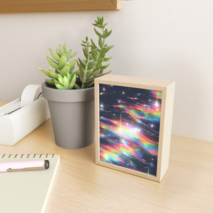 Celestial Rainbow Drift Abstract Space Prism Light and Ethereal Glow Mini Art Print Gallery Image 2