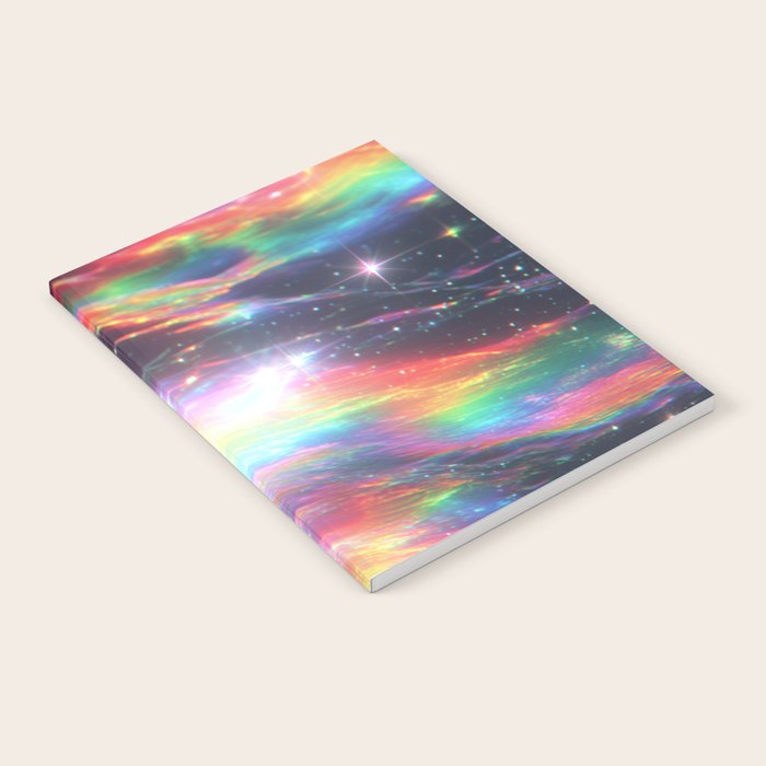 Celestial Rainbow Drift Abstract Space Prism Light and Ethereal Glow Notebook Gallery Image 2