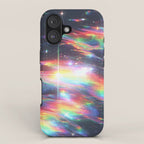 Celestial Rainbow Drift Abstract Space Prism Light and Ethereal Glow iPhone Case Gallery Image 1