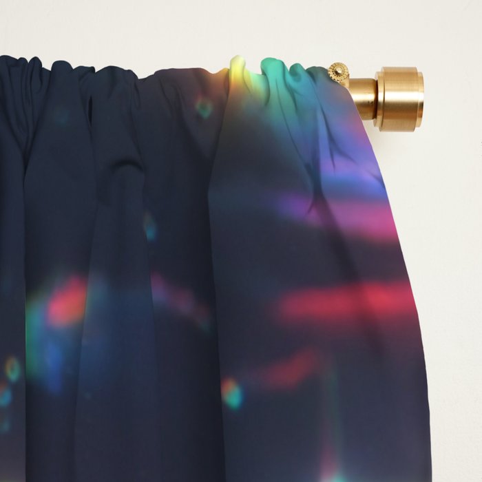 Celestial Rainbow Drift Abstract Space Prism Light and Ethereal Glow Window Curtain Gallery Image 2
