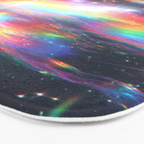 Celestial Rainbow Drift Abstract Space Prism Light and Ethereal Glow Bath Mat Gallery Image 3