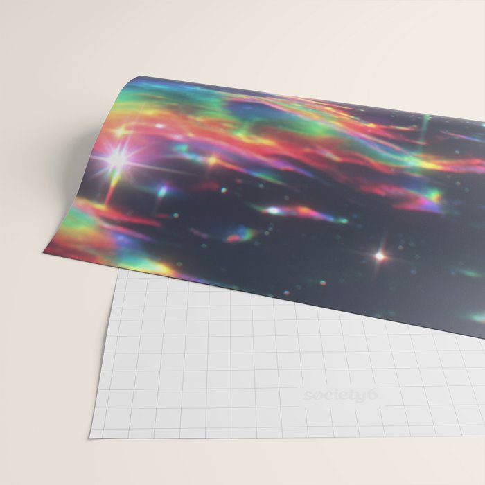 Celestial Rainbow Drift Abstract Space Prism Light and Ethereal Glow Wrapping Paper Gallery Image 2