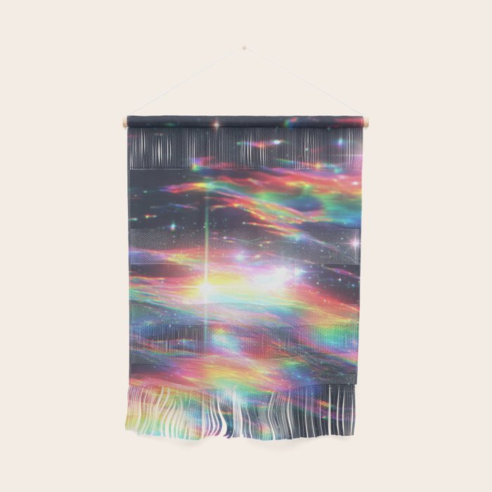 Celestial Rainbow Drift Abstract Space Prism Light and Ethereal Glow Wall Hanging Gallery Image 1