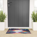 Celestial Rainbow Drift Abstract Space Prism Light and Ethereal Glow Welcome Mat Gallery Image 3