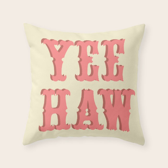 Yee Haw Throw Pillow Gallery Image 1