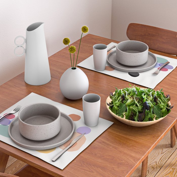 Family Portrait Contemporary Abstract Shapes Placemat Gallery Image 2