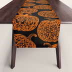Lace Pumpkin Halloween Pattern Needle Bobbin Crochet Thread Table Runner Gallery Image 1