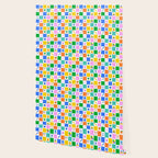Colorful back to school checkered art pattern Wallpaper Gallery Image 2