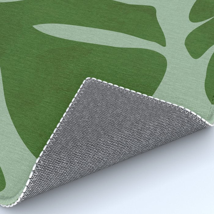 monstera leaves minimal plant green summer Rug Gallery Image 4
