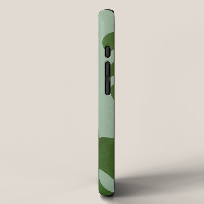 monstera leaves minimal plant green summer iPhone Case Gallery Image 2